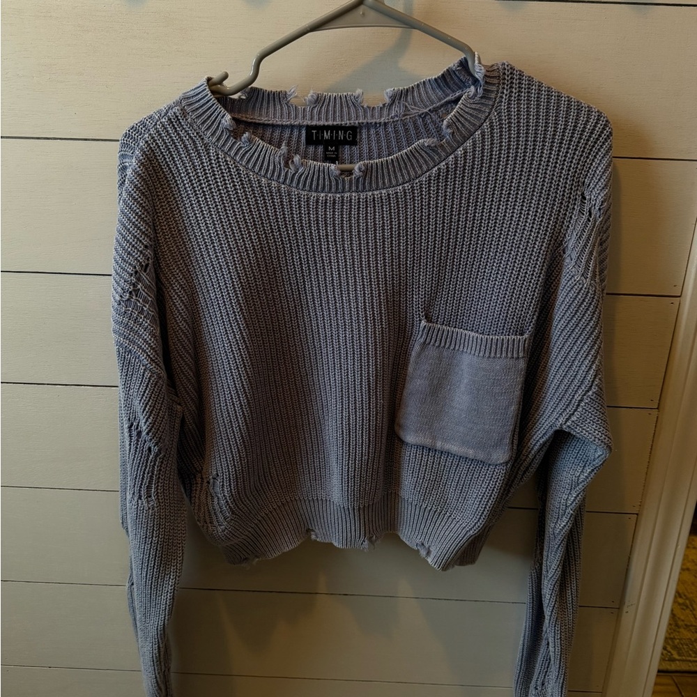 Timing Women's Distressed Sweater